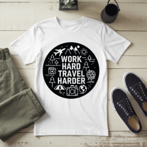 Koszulka z nadrukiem TRAVEL 61