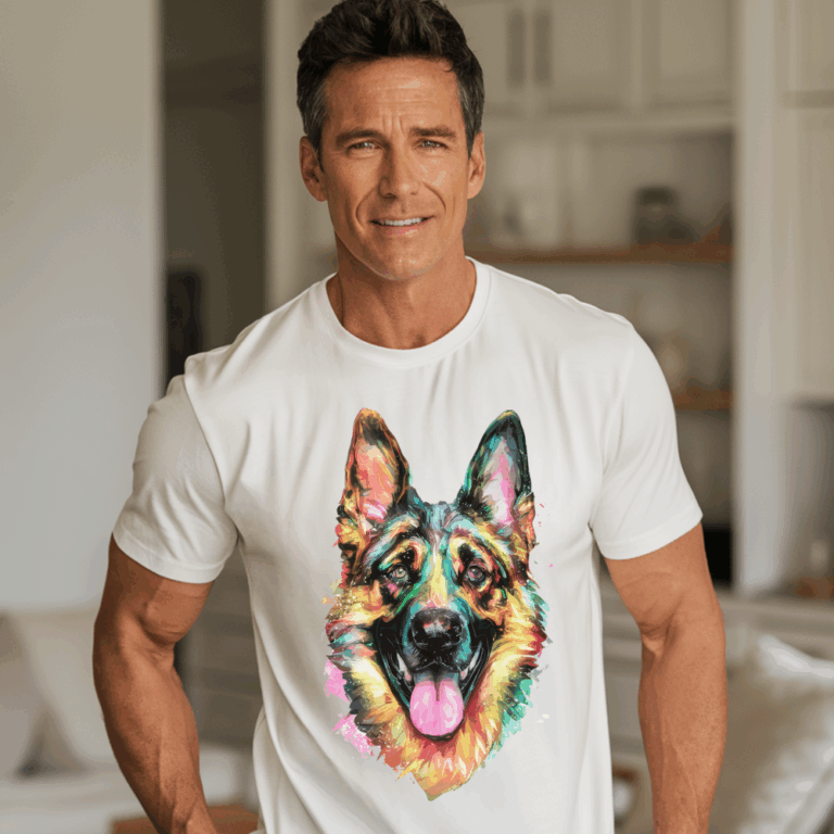 Koszulka OWCZAREK NIEMIECKI 07, styl i pielęgnacja