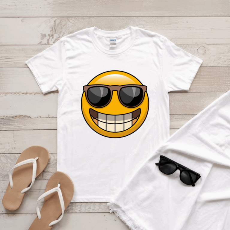 Koszulka z nadrukiem EMOTKA, trwały nadruk