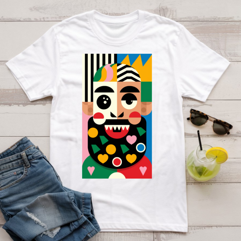 Koszulka ABSTRAKCJA 95, design i pielęgnacja